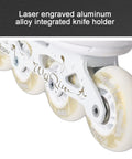 Light Up Inline Skates With Adjustable Fit For Kids And Adults, full glow wheels, aluminum frame with knife holder