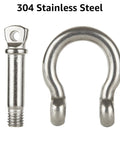 Built Tough 304 Stainless Steel D Ring Shackles 6-Pack Heavy Duty 1/2 Inch for rigging and towing.