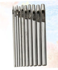 Set of metal punches from Circle Hole Punch Set For Leather, Fabric, Plastic And Rubber, ideal for leathercraft and DIY projects.