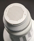1L White ABS Filter Cap For Floetrol Jug Cap Keeps Paint Clump Free, No Nylons Or Rubber Bands Needed, No Fuss, No Mess, Upgraded Cap For Cleaner Mixing And Easy Pouring, Works In Addition To The Original Cap, close-up view showing filter holes on top of cap