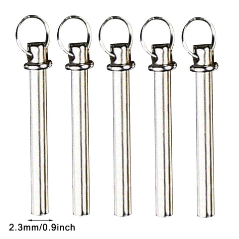 Hand Fan Repairing Kit 25mm Copper Shaft Fasteners Replacement for Folding Hand Fans, steel pins with loops, 2.3mm size
