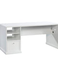 Game Changing Adjustable Sit Stand Computer Desk With Storage And Heavy Duty Home Office Craft Table Plus Vibe Ready Writing Desk For Modern Bedroom - white with shelves and drawer
