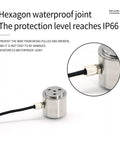 Load Cell Weight Sensor With Bellows Column Design For Tension And Compression Tests, 20mm Diameter, 22mm Threaded Hole, 4xM3 Mounting Holes, 2m Cable, 0-5kg To 0-200kg Range, Beefy Precision Readings, Built Tough And Durable, IP66 cable joint