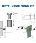 Installation guideline for Straight Up Premium 12 Pack Aluminum Standoff Screws Wall Mount Hardware For Acrylic Signs And Glass Displays Featuring Slick Satin Chrome Finish Built Tough For Indoor Outdoor Advertising Boards.