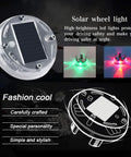 Solar Car Wheel Hub Lights Led Tire Lights with Motion Sensor four pack colorful waterproof rim lamps for night driving