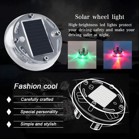 Solar Car Wheel Hub Lights Led Tire Lights with Motion Sensor four pack colorful waterproof rim lamps for night driving