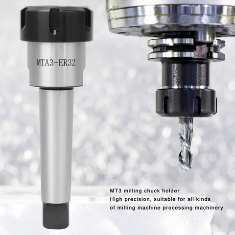 MTA3 Morse Taper Collet Chuck Holder For ER32 Collets Carbon Steel CNC Milling Lathe Part DIN6499B Precision With 0.012mm Runout