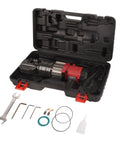 1050W Electric Rebar Cutter With 110V Hydraulic Pump in carrying case, includes tools and accessories for construction jobs.