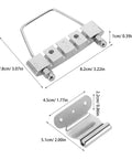Metal Fixed Dope Hardtail Bass Bridge Plate For Replacement Parts With Enhanced Sound Clarity And Improved String Vibration Transfer For Electric Bass Guitars Easy Installation And Durable Hardware Upgrade, silver 4-string size