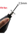 Right Angle Converter Attachment For Rotary Tools Compatible With Dremel 4000 3000 8200 Series showing measurements, ergonomic design for tight spaces.