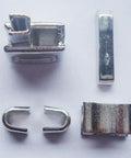 Two Sets Silver 10 Metal Zipper Sliders With Retainer Insertion Pins For Metal And Resin Zippers, Easy Zipper Repair Kit