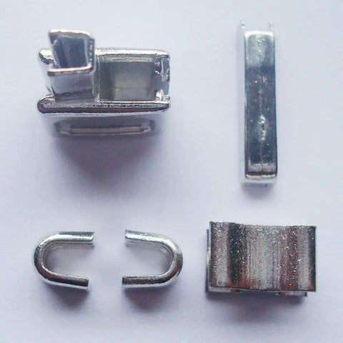Two Sets Silver 10 Metal Zipper Sliders With Retainer Insertion Pins For Metal And Resin Zippers, Easy Zipper Repair Kit