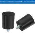 Adjustable Thread Leveling Feet Set Of 8 For Tables And Chairs Rubber Furniture Feet With M6 By 10mm Studs Black Heavy-Duty