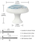 Four Pack Straight Up Stunning Marble Look Glass Cabinet Knobs With Light Blue Gold Texture Round Drawer Pulls For Kitchen Cupboards Dresser Doors A Total Vibe Upgrade, 1.37 inch wide size.