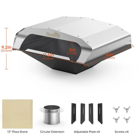 Wood Fired Pizza Oven Attachment For Pellet Grills Turns Your Grill Into A Pizza Night Upgrade With A 13 Inch Square Stone Heat Ring
