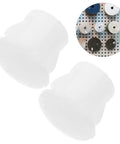 White Plastic Hole Plugs 100 Pack Screw Hole Cover Caps For Cabinets And Furniture Quick No Fuss Install With High Dust Resistance