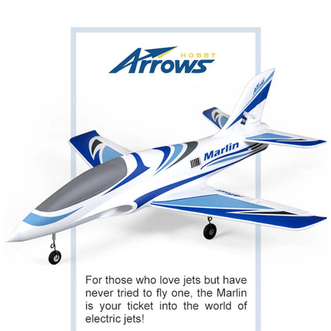 64mm Marlin EDF RC Jet Plane PNP For Adults High Speed Hobby RC Aircraft Lightweight White Foam Jet on display
