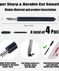 32 Pack Replacement Rubber Rollers Kit For Cricut Maker 3 And Maker With Anti Slip Clips Stainless Blades Clip Rings And DIY Repair Accessories A Full Maintenance Set For DIYers And Craft Pros, 4-pack stainless blade