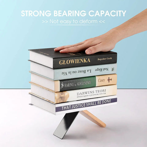 Rock Solid Tree Stump Wood Bookends With Non Slip Heavy Duty Metal Bases And Solid Beech Frame To Give Your Reading Pile Serious Grip And Keep Your Desk Setup Locked Tight