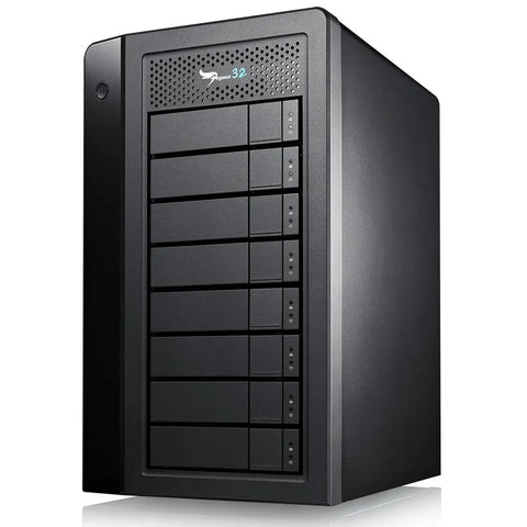 Kick Up Your Storage Game With This 80TB External RAID Drive Featuring Eight 10TB Hard Drives And Thunderbolt 3 Plus USB 3 2 Gen 2 Support For Lightning Fast Data Transfers And A Smooth Setup, black external hard drive unit.