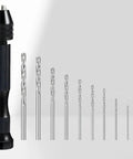 Professional Micro Drill Bit Set With Pin Vise Hand Drill Precision Jewelry Crafting And Resin Art with assorted tungsten steel bits.