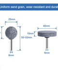 10 Piece Grinding Stone Rotary Polishing Set With One Quarter Inch Mandrel For Rotary Tools Heavy Duty Brown Corundum Grit Heads