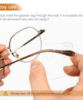 Person attaching 20 Pairs Clear Stretchy Side Shields For Glasses Slip On Specs Protection Fit Most Frames Anti Fog Glare
