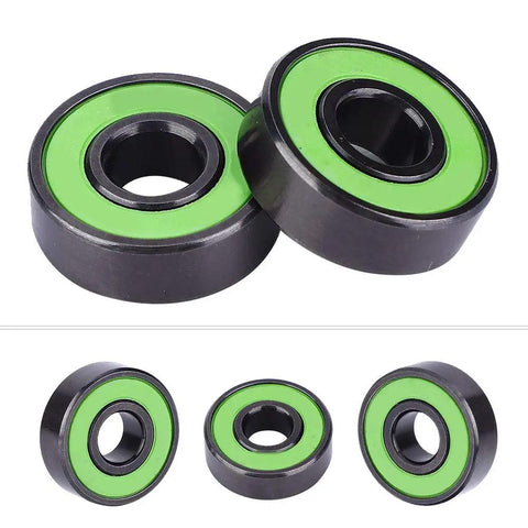 Premium Chrome Steel Skateboard Bearings With Extended Inner Ring For Zero Wobble And Razor Sharp Alignment, Shred Ready For Fast Longboarding, Electric Boards And Slick Smooth High Speed Cruising Rolls Daily