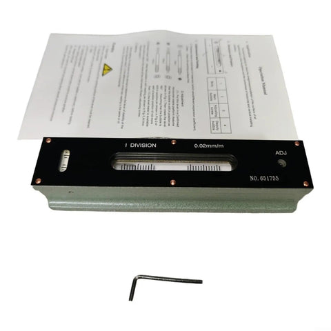 Machinist For Spirit Level, 0.02mm Steel Level For Machine Tool Alignment with user manual and hex key.