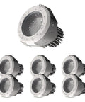 WKNHHL 7W Waterproof Led Downlight - Recessed Indoor Lighting for Bathroom, Kitchen, and Shower Room | 1/2/7/10 Pack,2Pcs-3000K,7pcs-3000K - six circular downlights with a waterproof design.