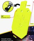 Rugged Rifle Target For Shooting With Half Inch Thick AR500 Steel, Laser Cut High Visibility Neon Silhouette with standard holes