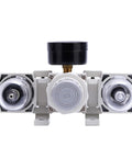 Three Unit Air Source Treatment System With Manual Drainage Filter, Pressure Reducing Valve, And Lubricator For AC2000 And AC3000