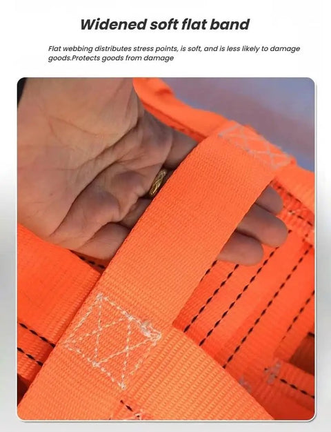 Heavy Duty Reusable Cargo Net With Reinforced Straps For Safe Hoisting And Transport 3 Ton Capacity 240 By 240 Cm Grid 15 Cm Mesh