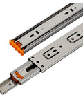Stainless Steel Drawer Slide 10 To 20 Inch Soft Close Three-Section Cabinet Track Rail For Kitchen Office And Workshop Drawers