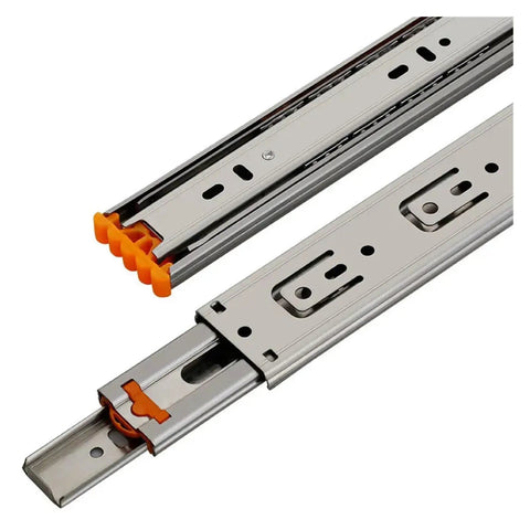Stainless Steel Drawer Slide 10 To 20 Inch Soft Close Three-Section Cabinet Track Rail For Kitchen Office And Workshop Drawers