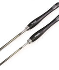 Hurricane M2 Cryo bowl gouge set, 2-piece with black handles, 5/8 in and 1/2 in bar stock, front view
