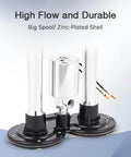 Air Horn Solenoid Valve Dual Voltage 12V And 24V For Quarter Inch NPT With Chrome Plated Zinc Alloy Housing shown with dual connectors