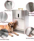 Built Tough Stainless Steel Dog Feeder For Large Breeds 50 Pound Automatic Kibble Dispenser With Clear View Window assembly features.