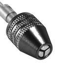 2Pcs Mini Keyless 3 Jaw Drill Chucks Adapter Quick Change Collet Converter for Electric Grinders, 3mm Round Shank, Black