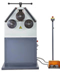 Industrial 2.2kw Electric Pipe Roll Bender With Three Roller Design For Precision Rolling Up To 3mm Thickness And 180 Degree Max Bending Angle, front view with foot switch.