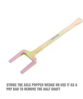 Steel fork tool from CV Axle Popper Set With Fork And Shim For Front Wheel Drive Vehicles, shown in side view.