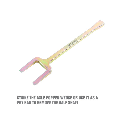 Steel fork tool from CV Axle Popper Set With Fork And Shim For Front Wheel Drive Vehicles, shown in side view.