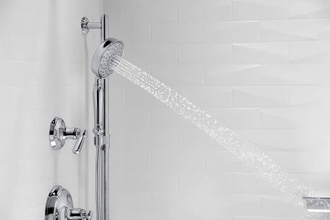 Bancroft Multifunction Handheld Showerhead With Three Spray Settings And Silk Spray, 1.75 GPM High Pressure, Polished Chrome Finish