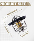 Tight Heavy Duty Automotive Coolant Thermostat Replacement High Performance Engine Temp Control 6cm diameter stainless unit.