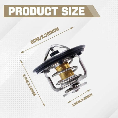 Tight Heavy Duty Automotive Coolant Thermostat Replacement High Performance Engine Temp Control 6cm diameter stainless unit.