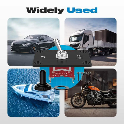 Heavy Duty 12V 30A SPST Toggle Switch Waterproof On Off 2 Pin With Panel Mount And Waterproof Cap For Auto Car Boat Marine Use