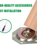 Beech Wood Table Legs Set Of 4 12 Inch 16 Inch 18 Inch Tapered Round Replacement Feet with mounting plate and screwdriver