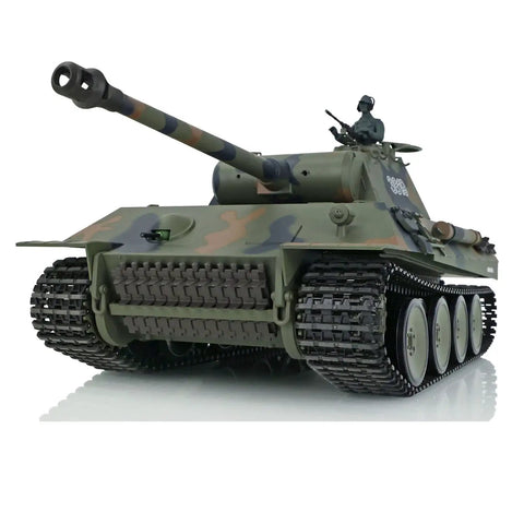 German Panther V One Sixteenth Scale RC Tank With Two Point Four GHz Infrared Battle System HengLong TK7.0, front view