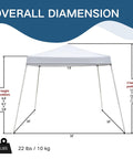10x10 Pop Up Gazebo Tent With Slant Leg Frame, Waterproof Canopy With UV Protection, Easy Setup For Parties, BBQs, Weddings And More
