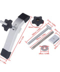 Badass Two Pack T Slot Hold Down Clamps Featuring M8 Threads And Scratch Free Soft Jaws For Router Tables Cnc Mills And Drill Press Jigs Rock Solid Shop Essential with adjustable silver aluminum parts.